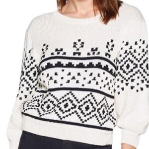 JOIE | Talena Fair Isle Cropped Cotton Knit Sweater | XS
